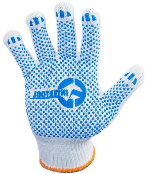 Рукавички Intertool ПВХ 70/30 білі (SP-0130)