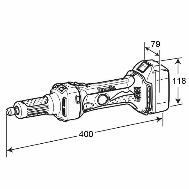 Акумуляторна пряма шліфмашина Makita DGD 800 Z (без акумулятора і ЗП)