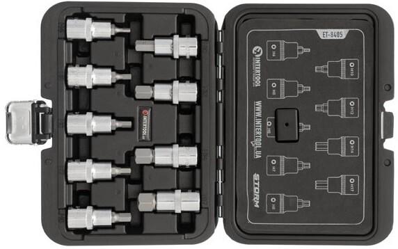 Набір біт Intertool STORM HEX 1/2 "4-17, 55 мм" S2 (ET-8405)