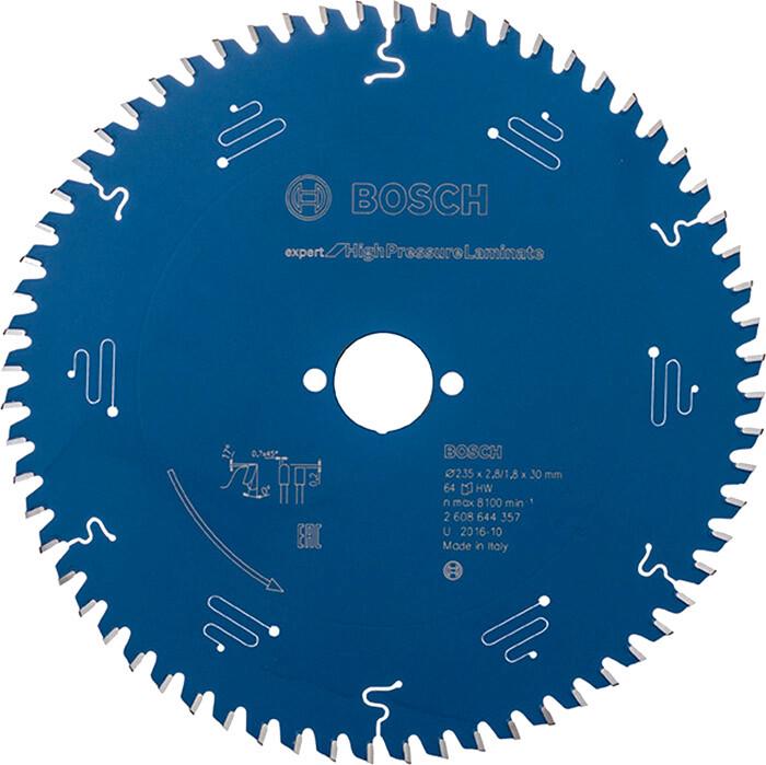 Пиляльний диск Bosch Expert for High Pressure Laminate 235x30x2.8/1.8x64T (2608644357)