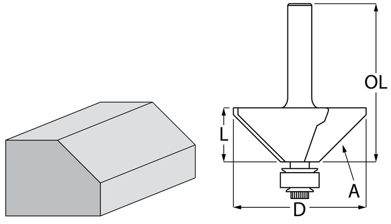 Фреза для зняття фасок Makita D-48692
