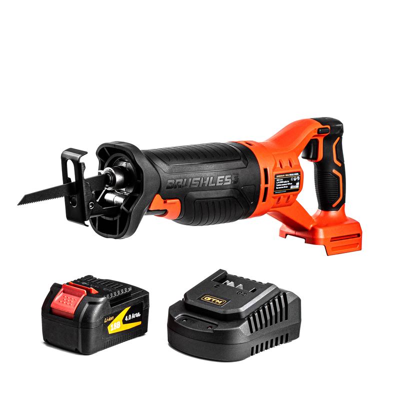 Акумуляторна шабельна пила GTM RS18/150BL безщіткова + АКБ і ЗП (RS18/150BL_KIT) 3609