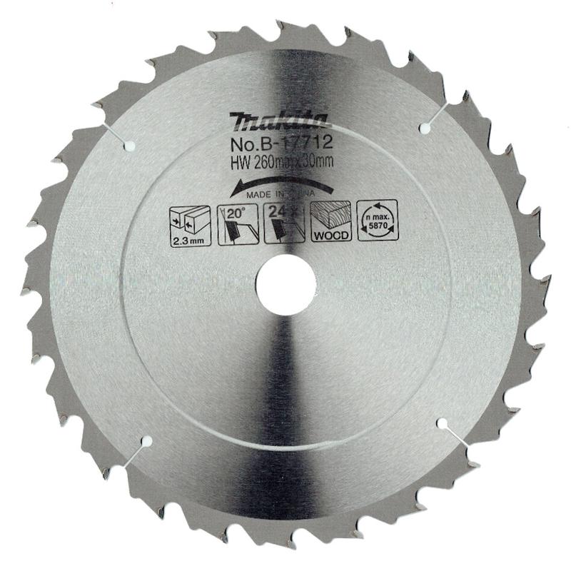 Пильний диск Makita MAKBlade Plus по дереву 260х30 24Т 2704 (B-17712)