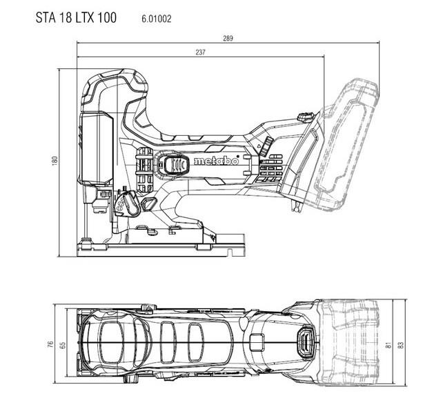 Акумуляторний лобзик Metabo STA 18 LTX 100 (601002650)