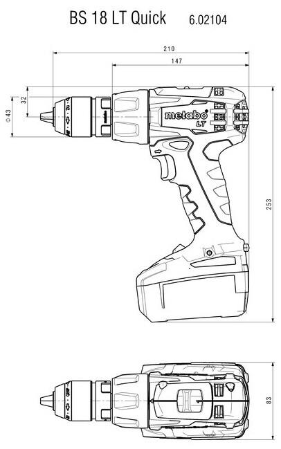 Акумуляторна дриль-шуруповерт Metabo BS 18 LT Quick (602104840) без АКБ та ЗП