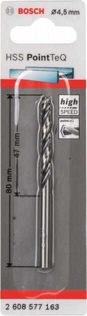 Свердло Bosch 1 HSS PointTeQ 4.5 мм (2608577163)