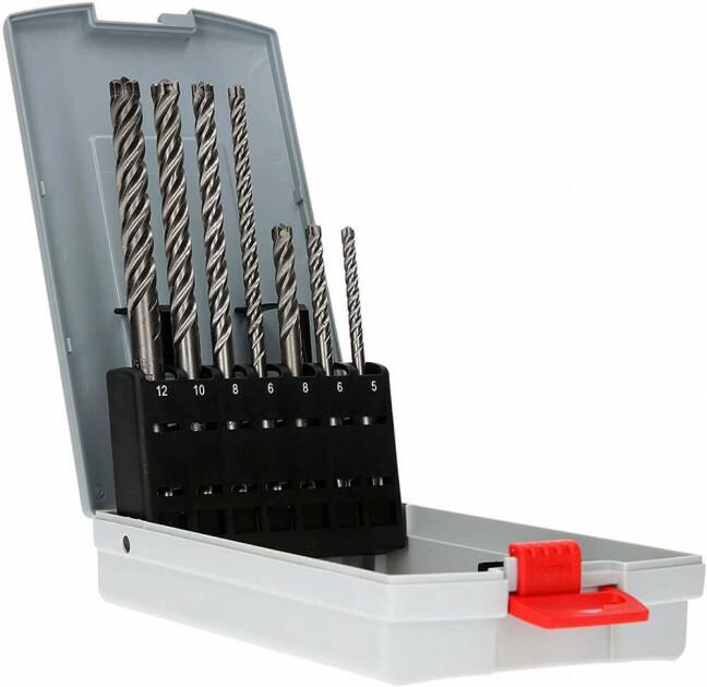 Бур по армованому бетону Bosch SDS plus-7X 5,6,8x115 мм, 8,10,12x165 мм, 7 шт (2607017502)
