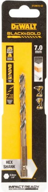 Свердло по металу DeWalt Extreme Impact Black Gold DT20610