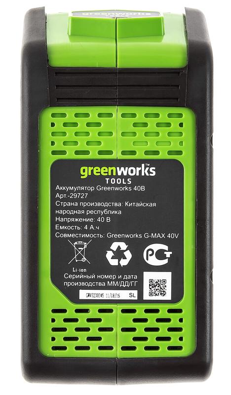 Акумулятор Greenworks G40B4 (29727)