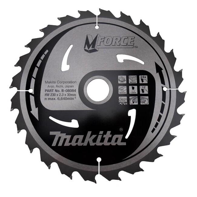 Пильний диск Makita MForce по дереву 230x30мм 24Т (B-08084)