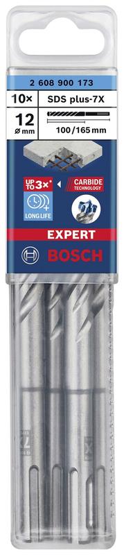Бур Bosch EXPERT SDS-Plus-7X, 12x100x165 мм, 10 шт. (2608900173)