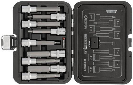 Набір біт Intertool STORM HEX 1/2 "4-17, 100 мм" S2 (ET-8406)