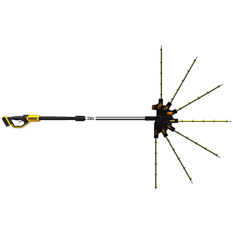 Кущоріз акумуляторний щітковий зі штангою DeWALT DCMPH566P1