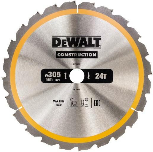 Диск пильний DeWALT CONSTRUCTION DT1958, 305х30 мм, 24z