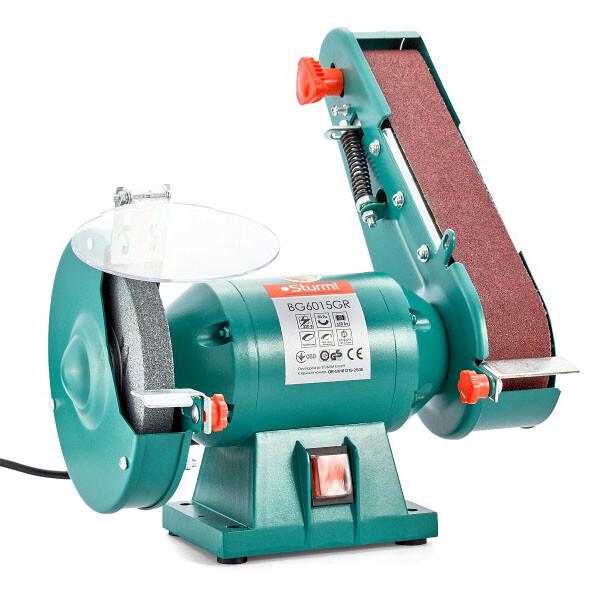 Точильний верстат дисково-стрічковий Sturm BG6015GR 350 Вт