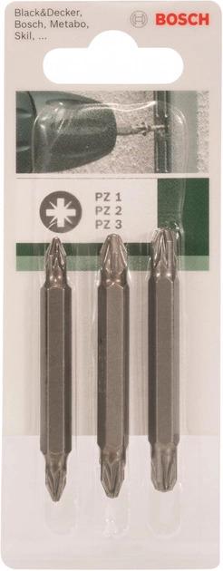 Двосторонні біти Bosch Standard PZ 1/2/3, 3 шт. (2609255962)