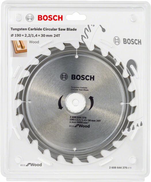 Пильний диск Bosch ECO WO 190x30 24 зуб. (2608644376)