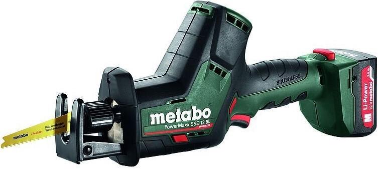 Акумуляторна шабельна пила Metabo PowerMaxx SSE 12 BL каркас в case (602322860) (без акумулятора і ЗП)