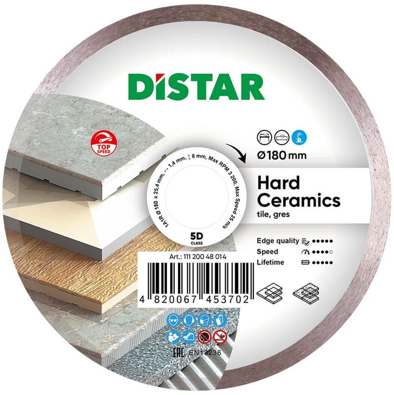 Алмазний диск Distar 1A1R 180x1,4x8,5x25,4 Hard ceramics (11120048014)