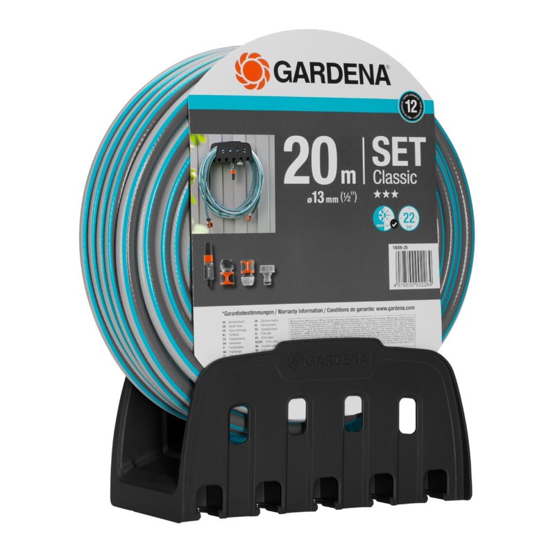 Шланг з кронштейном і комплектом для поливу Gardena Classic 13 мм (1/2 "), 20 м Set (18005-50)