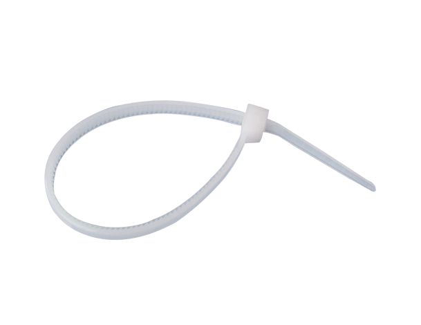 Хомут нейлоновий 4х250 білий (100шт) Haisser (123429)