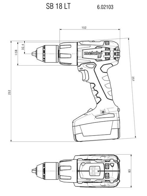 Акумуляторний ударний шурупокрут Metabo SB 18 LT LiHD 2x4.0 Ah (602103800)