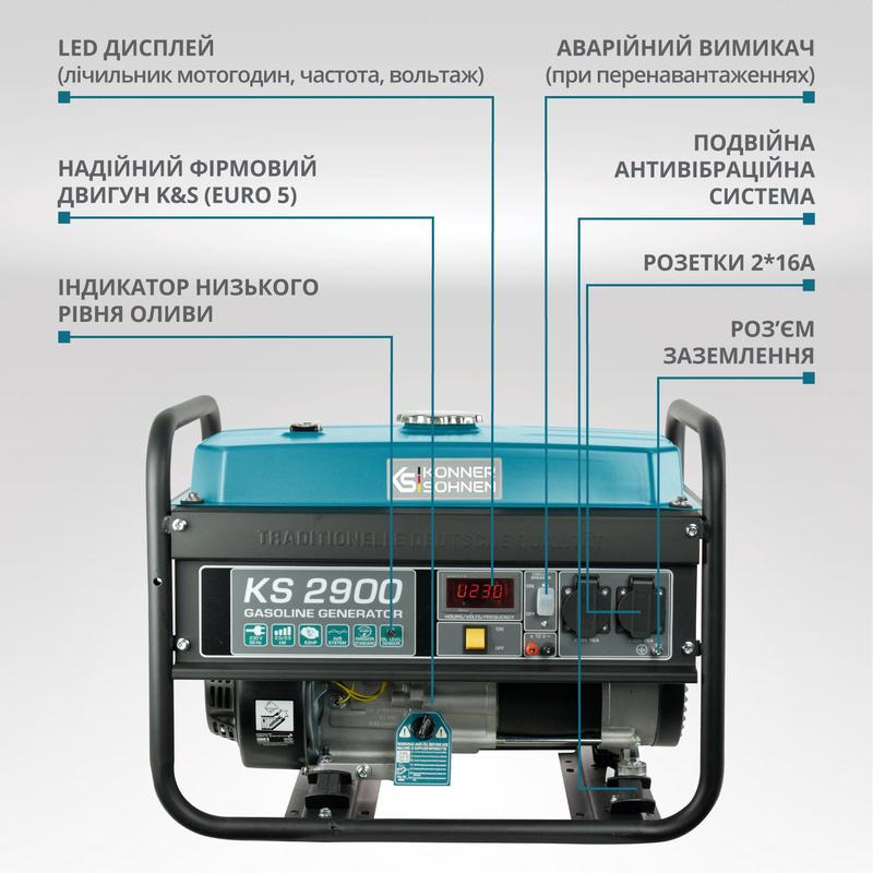 Бензиновий генератор «Könner & Söhnen» KS 2900
