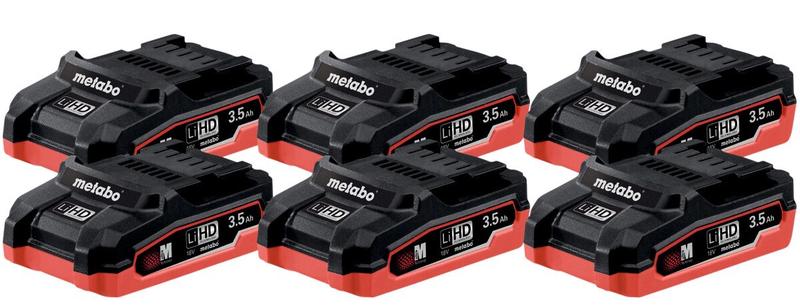 Набір Metabo SET 6 x LiHD Akkupack 18 V/3.5 Ah (625153000)