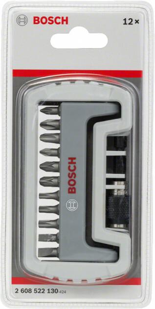 Набір біт Bosch Extra Hard 12 шт. PH / PZ / T / S + швидкозмінний держатель (2608522130)