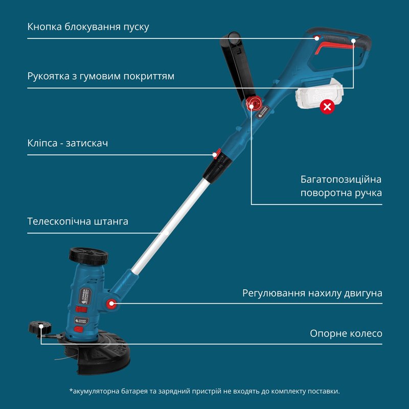 Акумуляторний багатофункційний тример KS MFT-20V