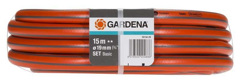 Шланг з комплектом для поливу від насоса Gardena Basic 19 мм (3/4 "), 15 м Set (18134-29)