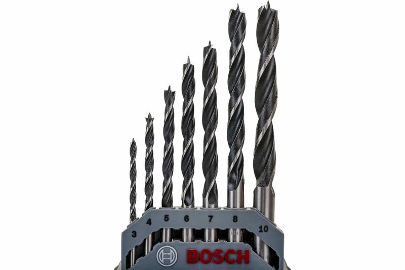 Набір свердел по дереву Bosch X-Pro Line 3-10 мм, 7 шт. (2607017034)