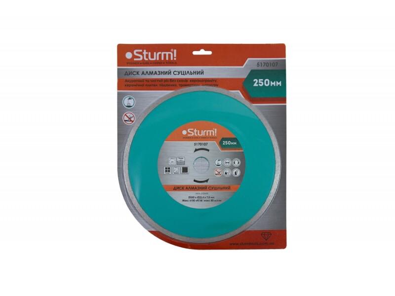 Диск алмазний Sturm суцільний 250x25.4мм (5170107)