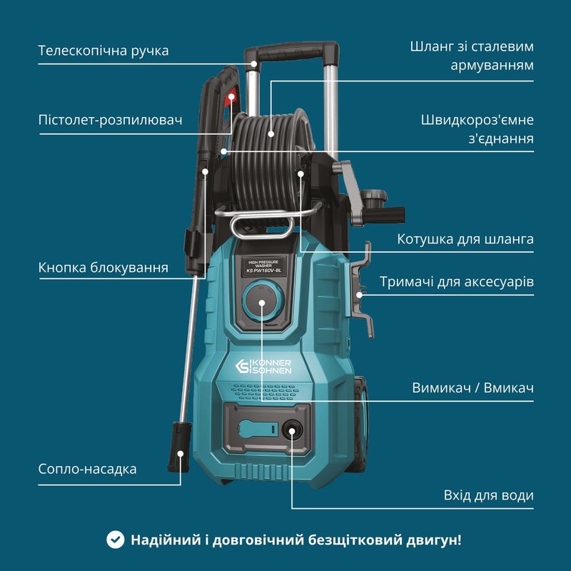 Мийка високого тиску KS PW160V-BL