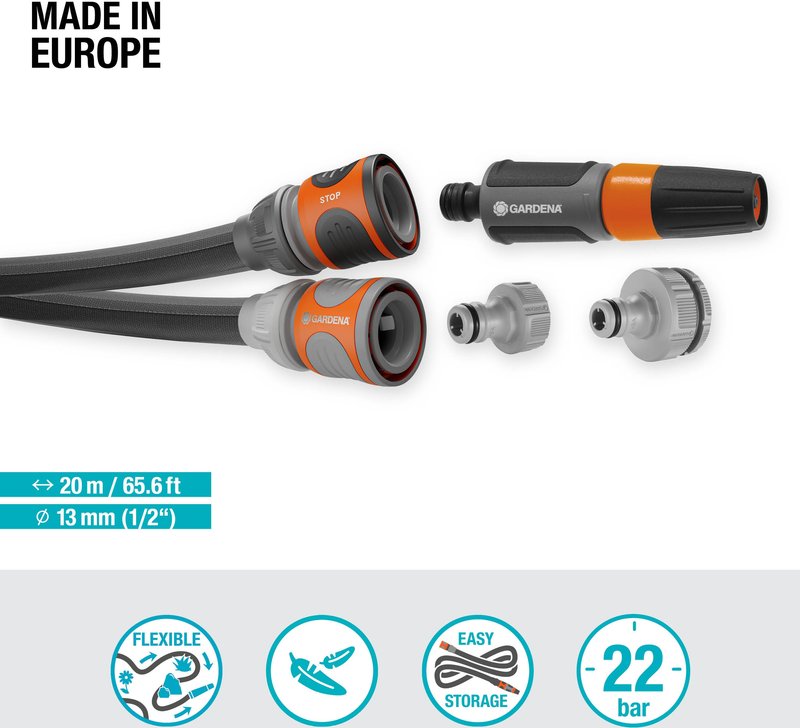 Текстильний шланг Gardena Liano Life Set 13 мм (1/2"), 20 м (18450-20)