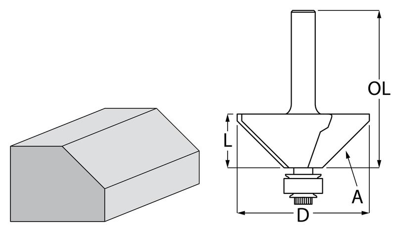 Фреза для зняття фасок Makita D-48658