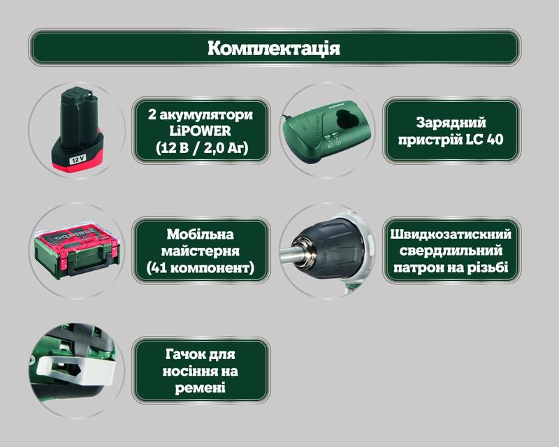 Акумуляторний шурупокрут Metabo PowerMaxx BS Basic Mobile Workshop (600080710)