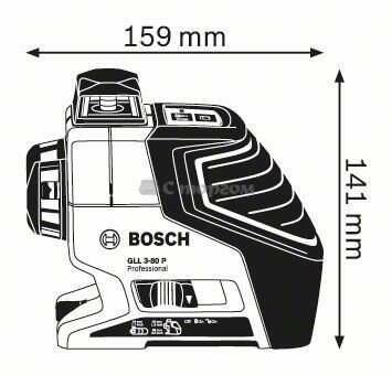Лінійні лазери (будівник площин) Bosch GLL 3-80 P + BM1 в L-Boxx (0601063309)