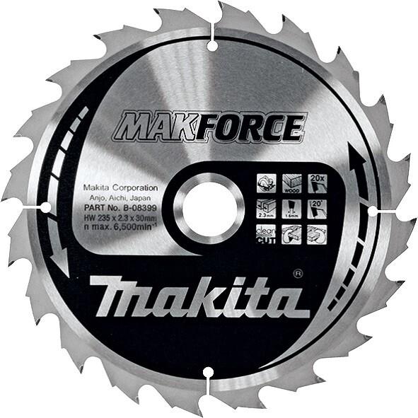 Пильний диск Makita MAKForce по дереву 235x30мм 20Т (B-08399)