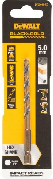 Свердло по металу DeWalt Extreme Impact Black Gold DT20606