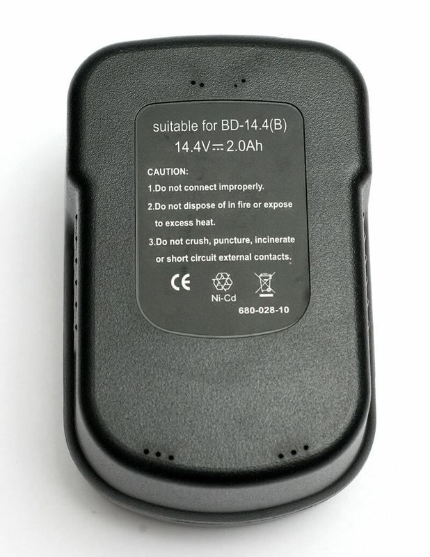 Акумулятор PowerPlant для шурупокрутів та електроінструментів BLACK   DECKER GD-BD-14.4 (B), 14.4 V, 2 Ah (DV00PT0026)