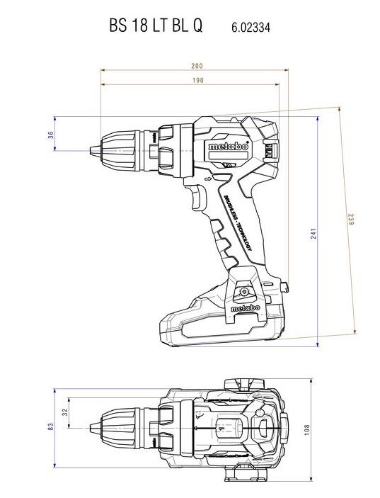 Акумуляторний шурупокрут Metabo BS 18 LT BL Q 2xLiHD (II) 4.0 Ah (602334800)
