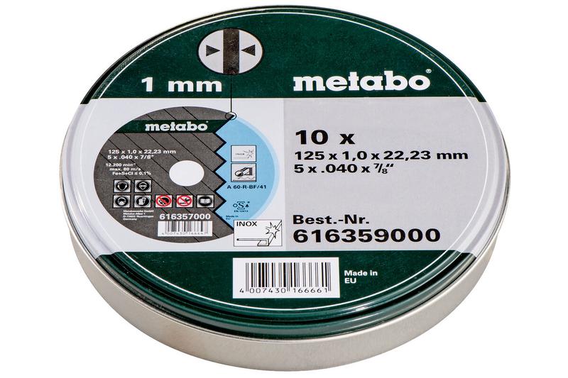 Набір відрізних Диск ів Metabo 125 мм 10 штук (616359000)