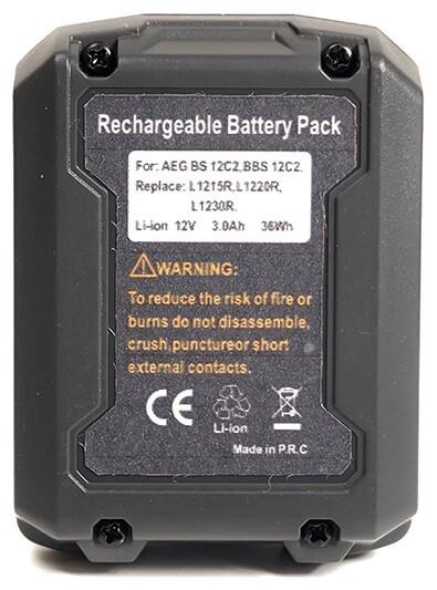 Акумулятор PowerPlant для шурупокрутів та електроінструментів AEG GD-RID-12, 12 V, 3 Ah, Li-Ion L1215 (TB920549)