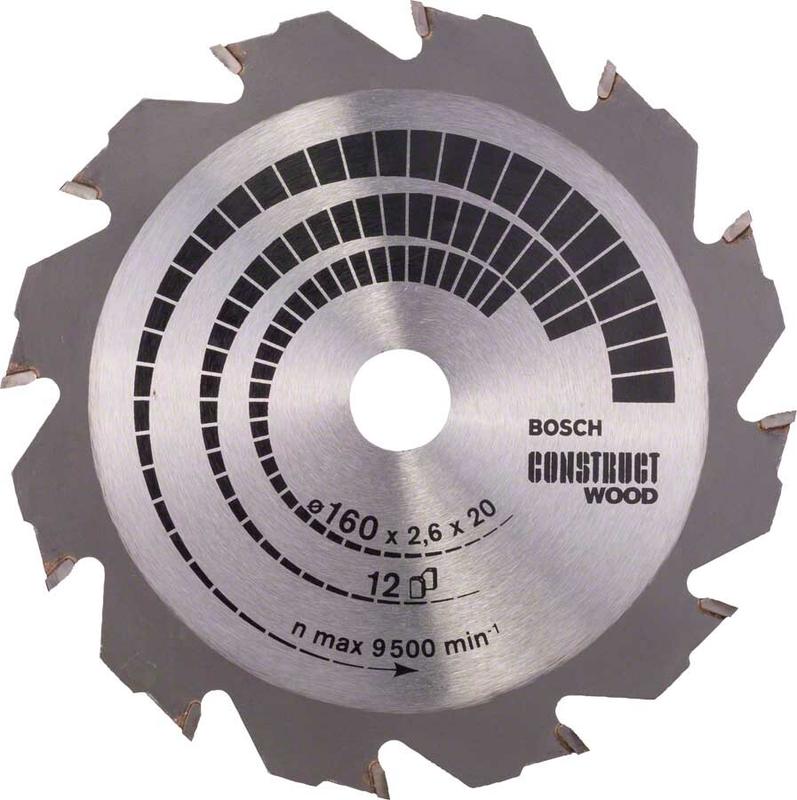 Пиляльний диск Bosch 160x16 12T Construct (2608640630)