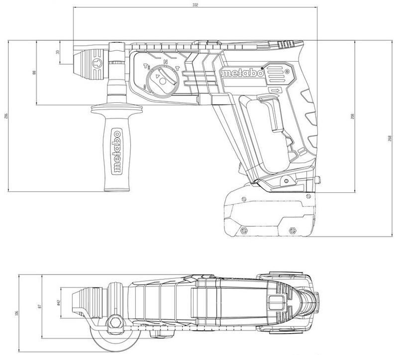 Акумуляторний перфоратор Metabo KH 18 LTX 24 (601712840) (без АКБ та ЗП)