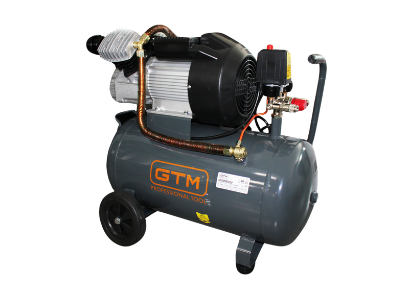 Поршневий повітряний компресор 50 л GTM KAV3050 масляний 27152