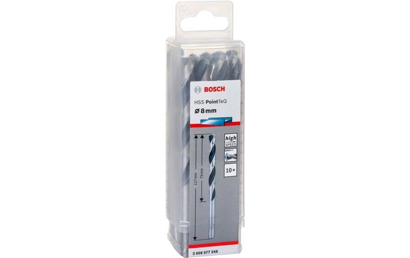 Набір свердел Bosch 10 HSS PointTeQ 8 мм "10 шт (2608577248)