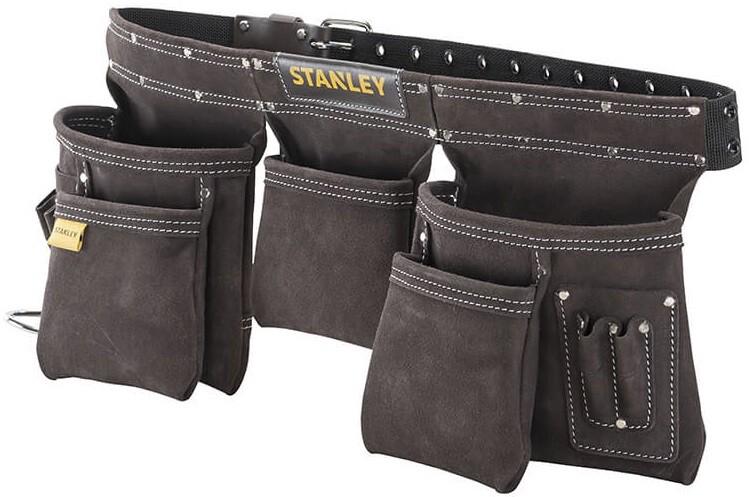 Пояс подвійний Stanley STST1-80113, для носіння інструментів, шкіряний ремінь з охопленням талії від 84 до 133 см