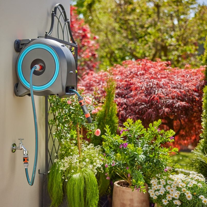 Котушка Gardena Dual Hose Box настінна/наземна 11 мм, 20 м, синя (18694-20)
